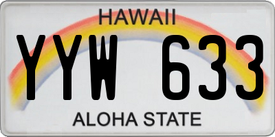 HI license plate YYW633