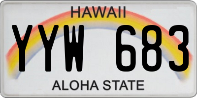 HI license plate YYW683