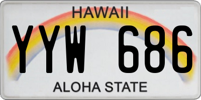 HI license plate YYW686