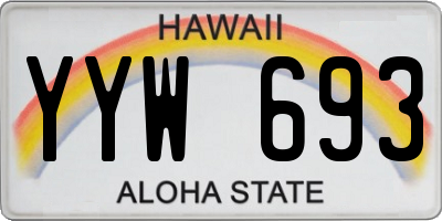 HI license plate YYW693