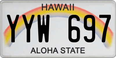 HI license plate YYW697