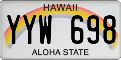 HI license plate YYW698