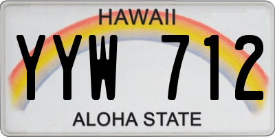 HI license plate YYW712