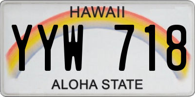 HI license plate YYW718