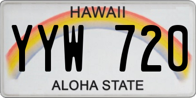 HI license plate YYW720