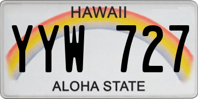 HI license plate YYW727