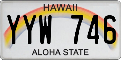 HI license plate YYW746