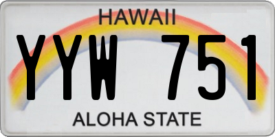 HI license plate YYW751