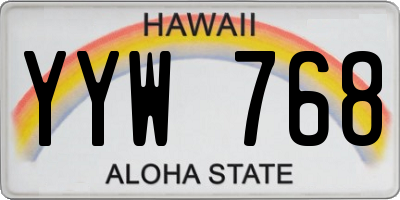 HI license plate YYW768