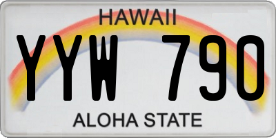 HI license plate YYW790