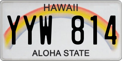HI license plate YYW814