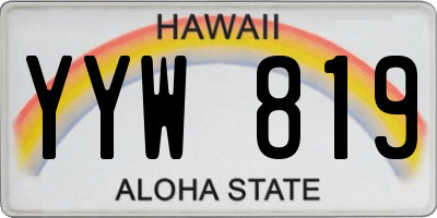 HI license plate YYW819