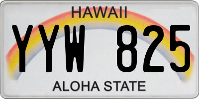 HI license plate YYW825