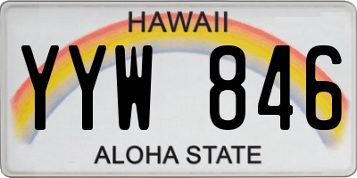 HI license plate YYW846