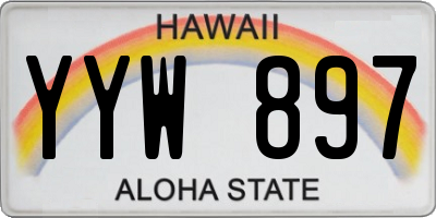 HI license plate YYW897