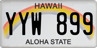 HI license plate YYW899