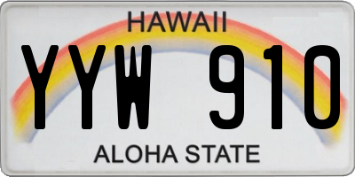 HI license plate YYW910