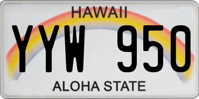 HI license plate YYW950