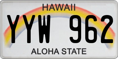 HI license plate YYW962
