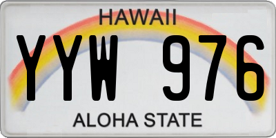 HI license plate YYW976