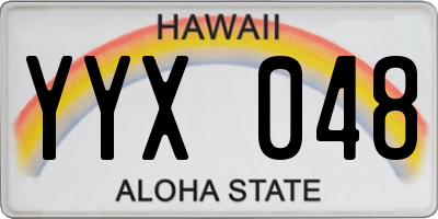 HI license plate YYX048