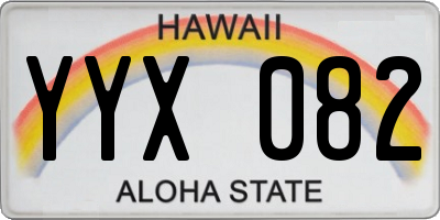 HI license plate YYX082