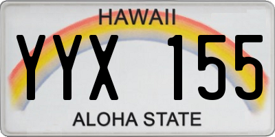 HI license plate YYX155
