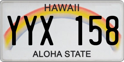 HI license plate YYX158