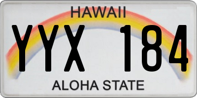 HI license plate YYX184