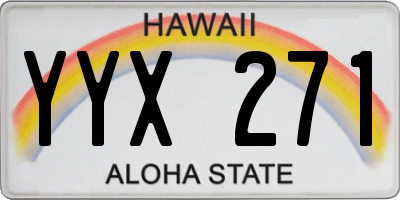 HI license plate YYX271