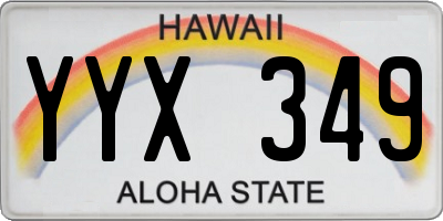 HI license plate YYX349
