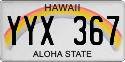 HI license plate YYX367
