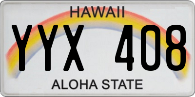 HI license plate YYX408