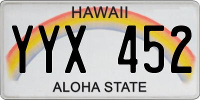 HI license plate YYX452