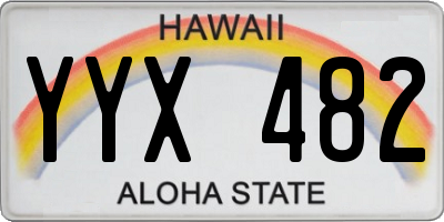 HI license plate YYX482
