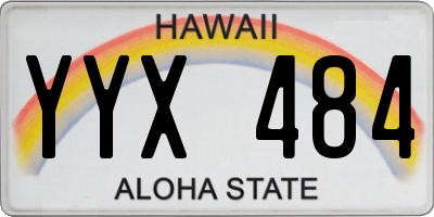 HI license plate YYX484
