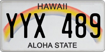 HI license plate YYX489