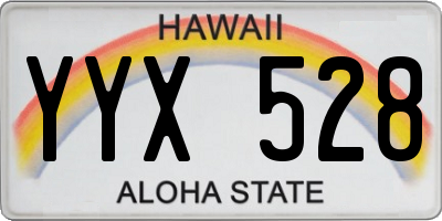 HI license plate YYX528