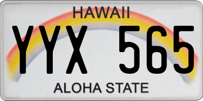 HI license plate YYX565