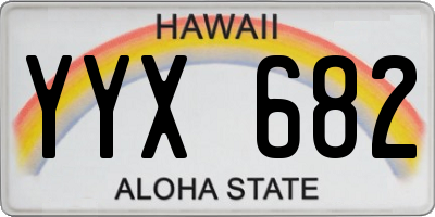HI license plate YYX682