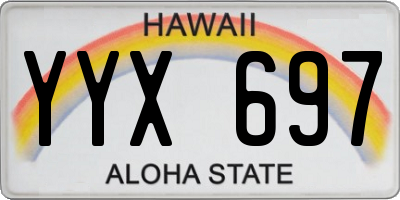 HI license plate YYX697