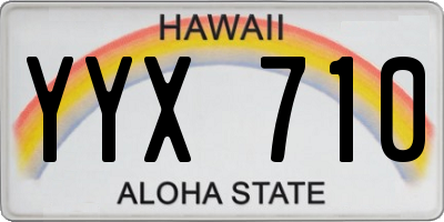 HI license plate YYX710