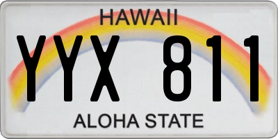 HI license plate YYX811