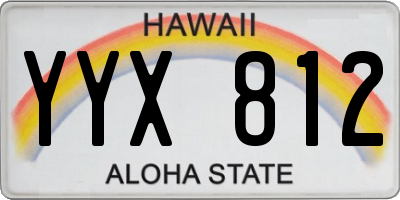HI license plate YYX812