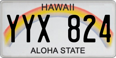 HI license plate YYX824