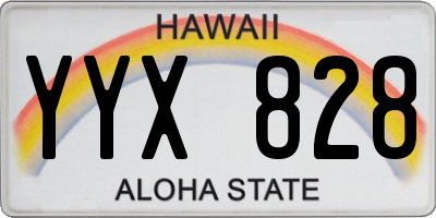 HI license plate YYX828