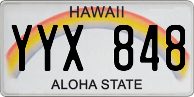 HI license plate YYX848