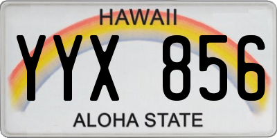 HI license plate YYX856