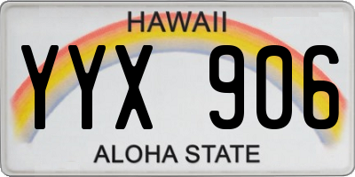 HI license plate YYX906