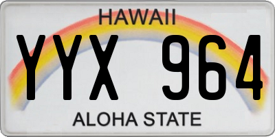 HI license plate YYX964